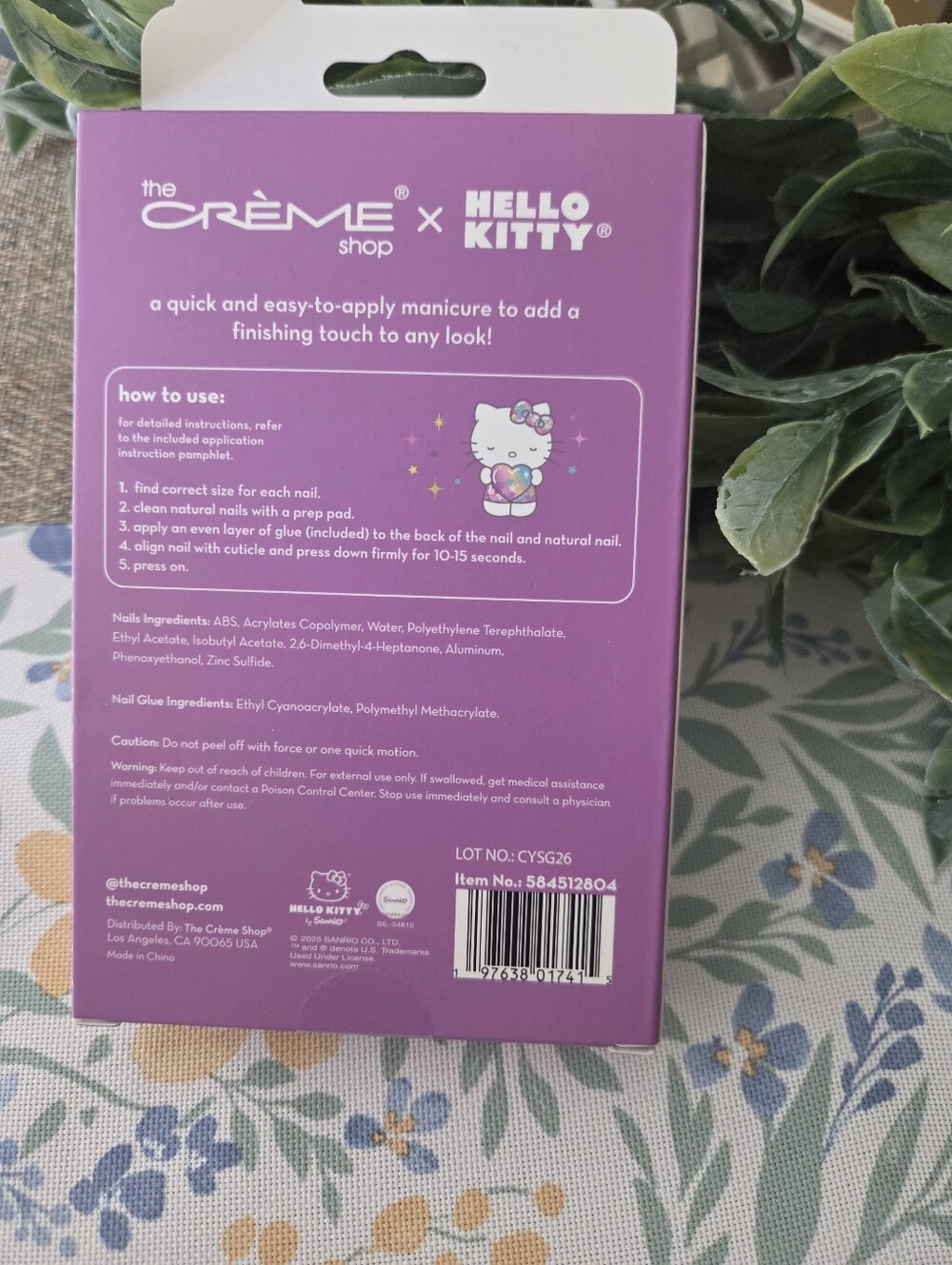 Hello Kitty Lavender Purple Press-On Nail Set - Picture 4 of 4